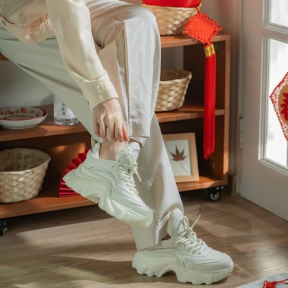 Viscous Leather Sneakers 厚底真皮老爹款 (Pre-Order)