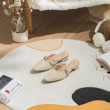 Pearl Details Muller Sandals 珍珠半拖款