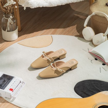 Pearl Details Muller Sandals 珍珠半拖款