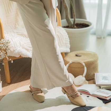 Pearl Details Muller Sandals 珍珠半拖款