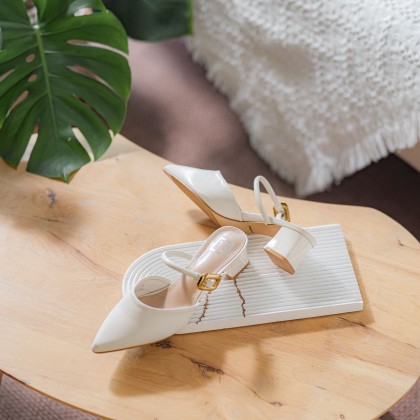 半拖扣子拖 Buckle Slip On Mules