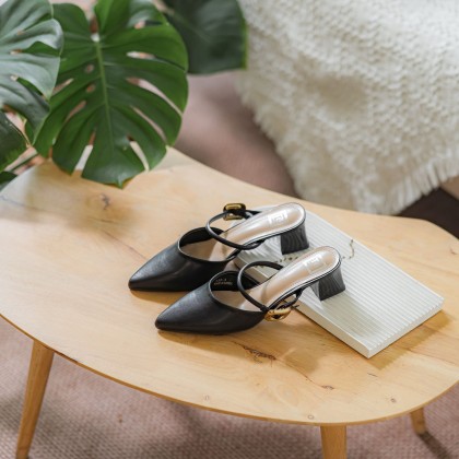 半拖扣子拖 Buckle Slip On Mules