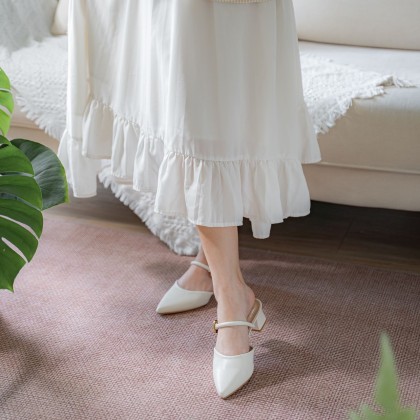 半拖扣子拖 Buckle Slip On Mules