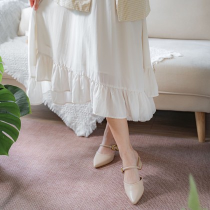 半拖扣子拖 Buckle Slip On Mules