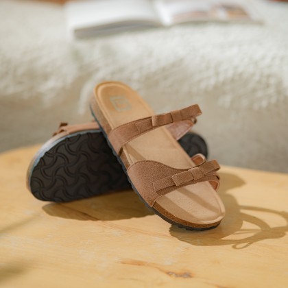 Bow Suede Charm Sandals 蝴蝶磨砂拖