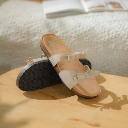 Bow Suede Charm Sandals 蝴蝶磨砂拖