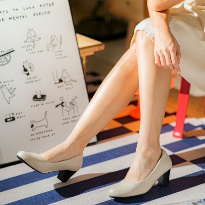 Monochrome Wide Leg High Heels 单色宽版款