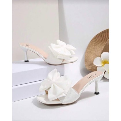 White Bow Stiletto Heels 白蝴蝶结细跟款 (Pre-order)