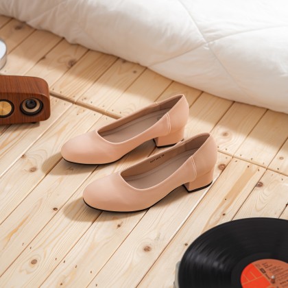 Floss-silk Wide-fit Block Heels 棉质宽版款