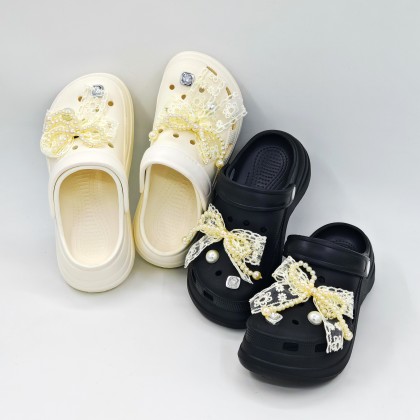 Ivory Lace Bow Sandals 蕾丝洞洞款 Ivory Lace Bow Sandals 蕾丝洞洞款