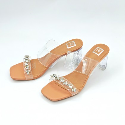 Crystals Stripe Transparent Heels 水钻玻璃款 7cm