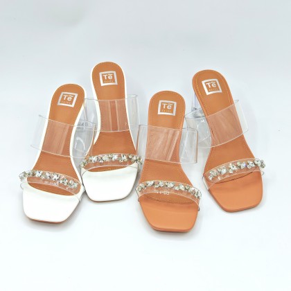 Crystals Stripe Transparent Heels 水钻玻璃款 7cm