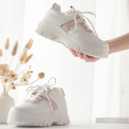 Rose Noir Elegance Sneakers 黑粉老爹款